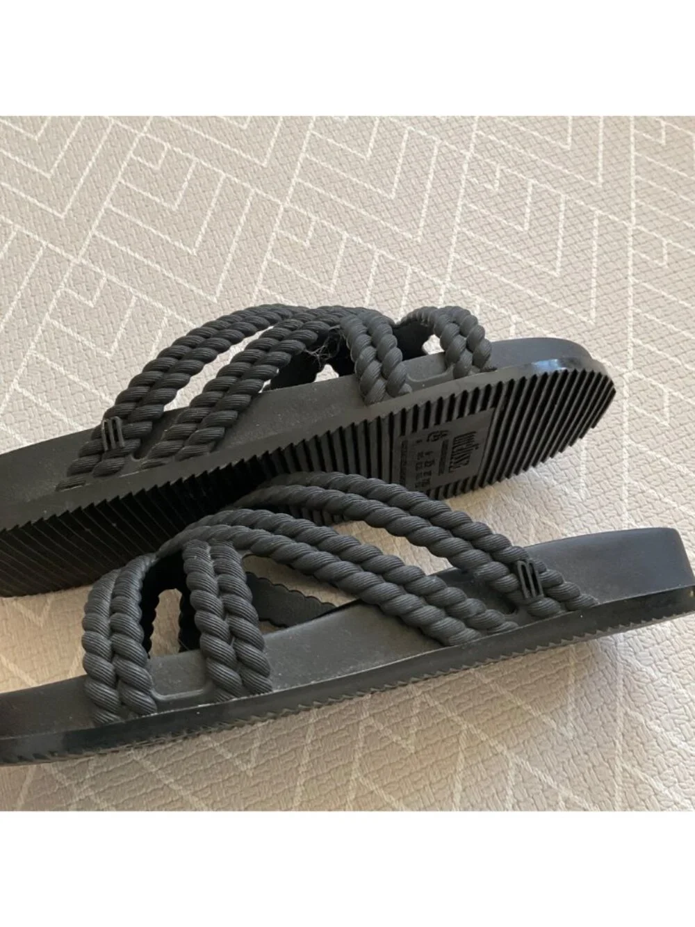 Melissa Black Braid gel slippers Slide size6 eu37